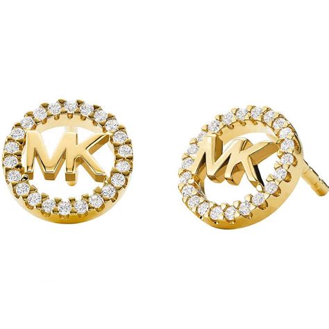 michael kors gold cubic zirconia drop earrings|Women's Gold Earrings .